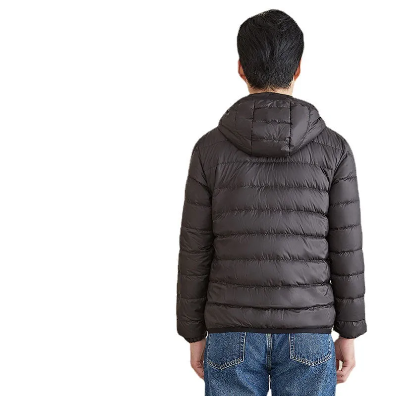 Men's Hooded Lightweight Short Down Jacket