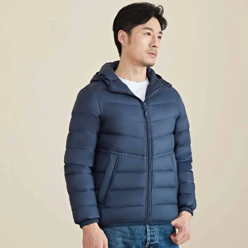 Men's Hooded Lightweight Short Down Jacket