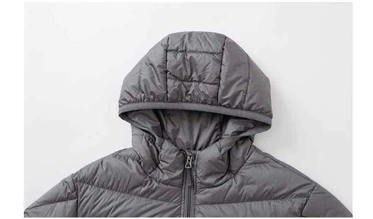 Men's Hooded Lightweight Short Down Jacket