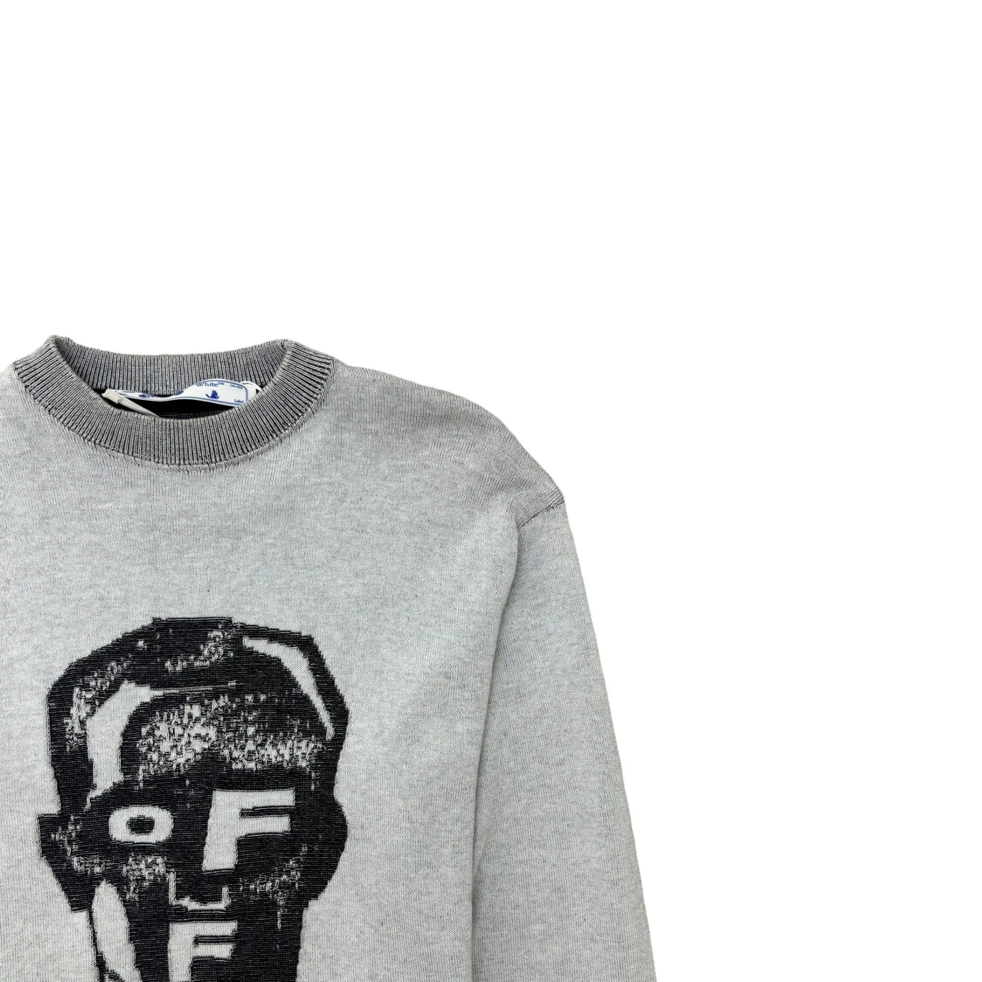 Men's Masked Face Logo Jumper Grey Size XS