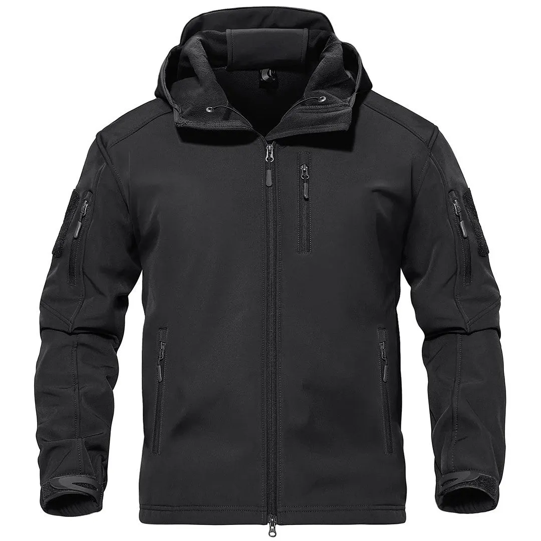 Men's Tactical Jacket with Hood Softshell Coat