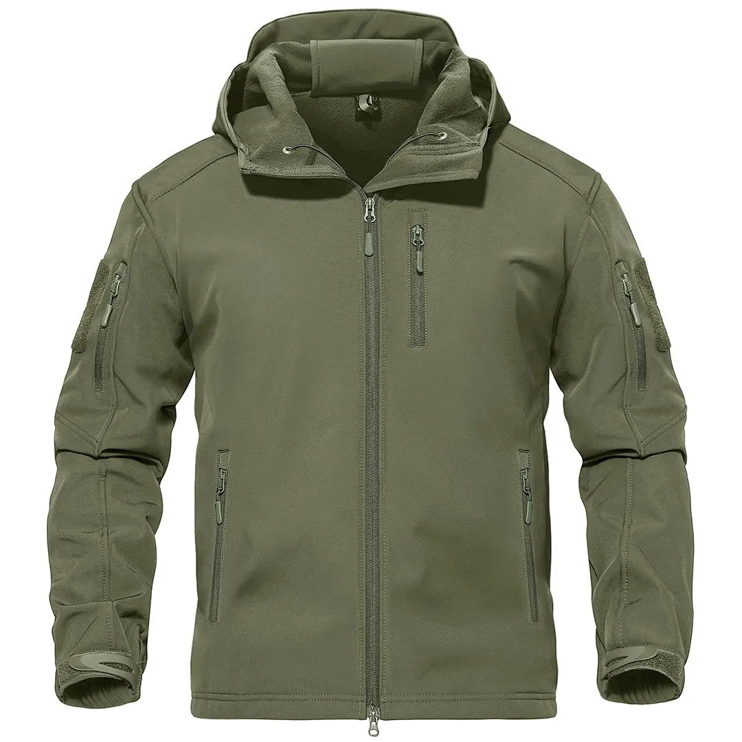 Men's Tactical Jacket with Hood Softshell Coat