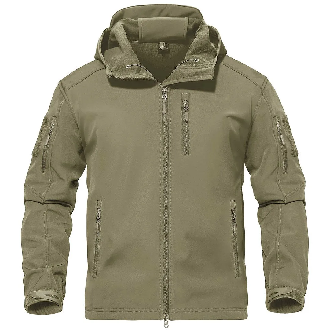 Men's Tactical Jacket with Hood Softshell Coat