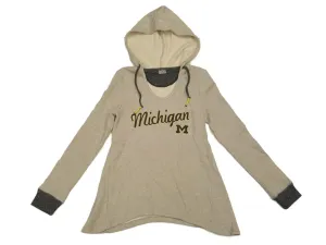 Michigan Wolverines Chiliwear WOMENS Gray LS Pullover Hoodie Sweatshirt (M)