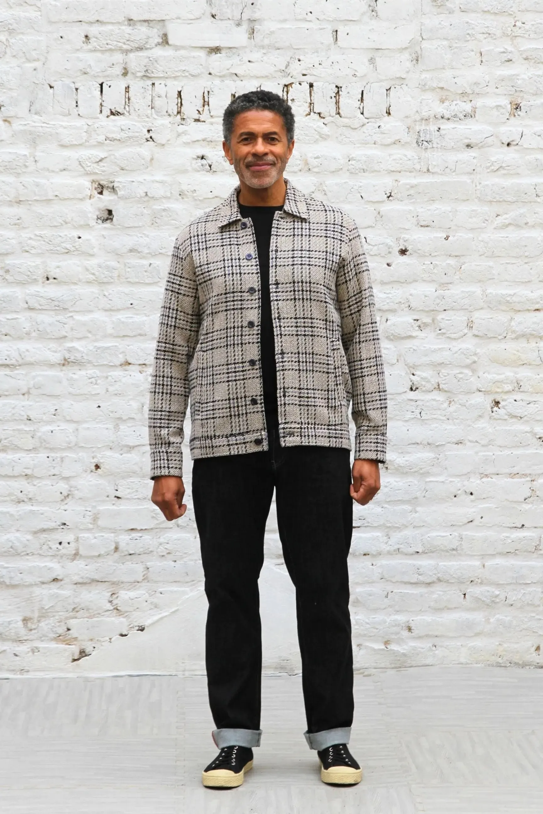 Montague Overshirt - Sky Ecru Black