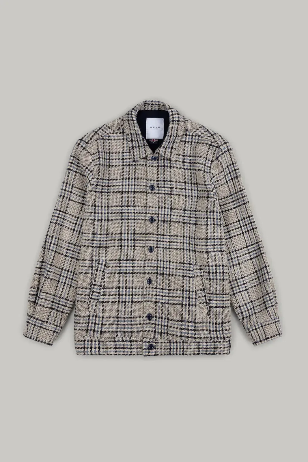 Montague Overshirt - Sky Ecru Black