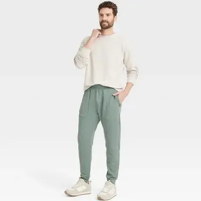 New - Men's Heavy Waffle Crewneck Sweatshirt - All In Motion Stone XXL