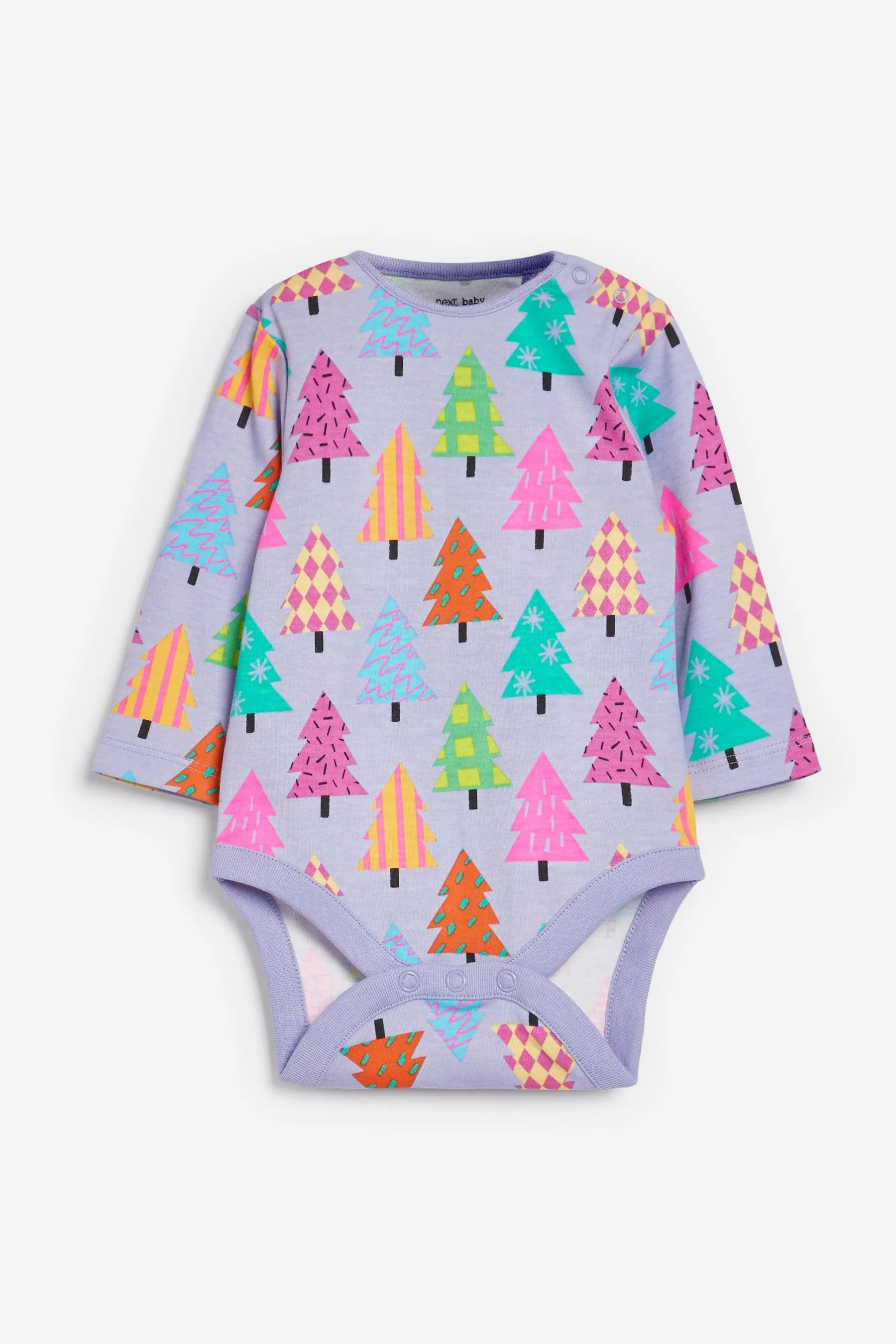 Next 3 Pack Xmas Baby Girls Bodysuits