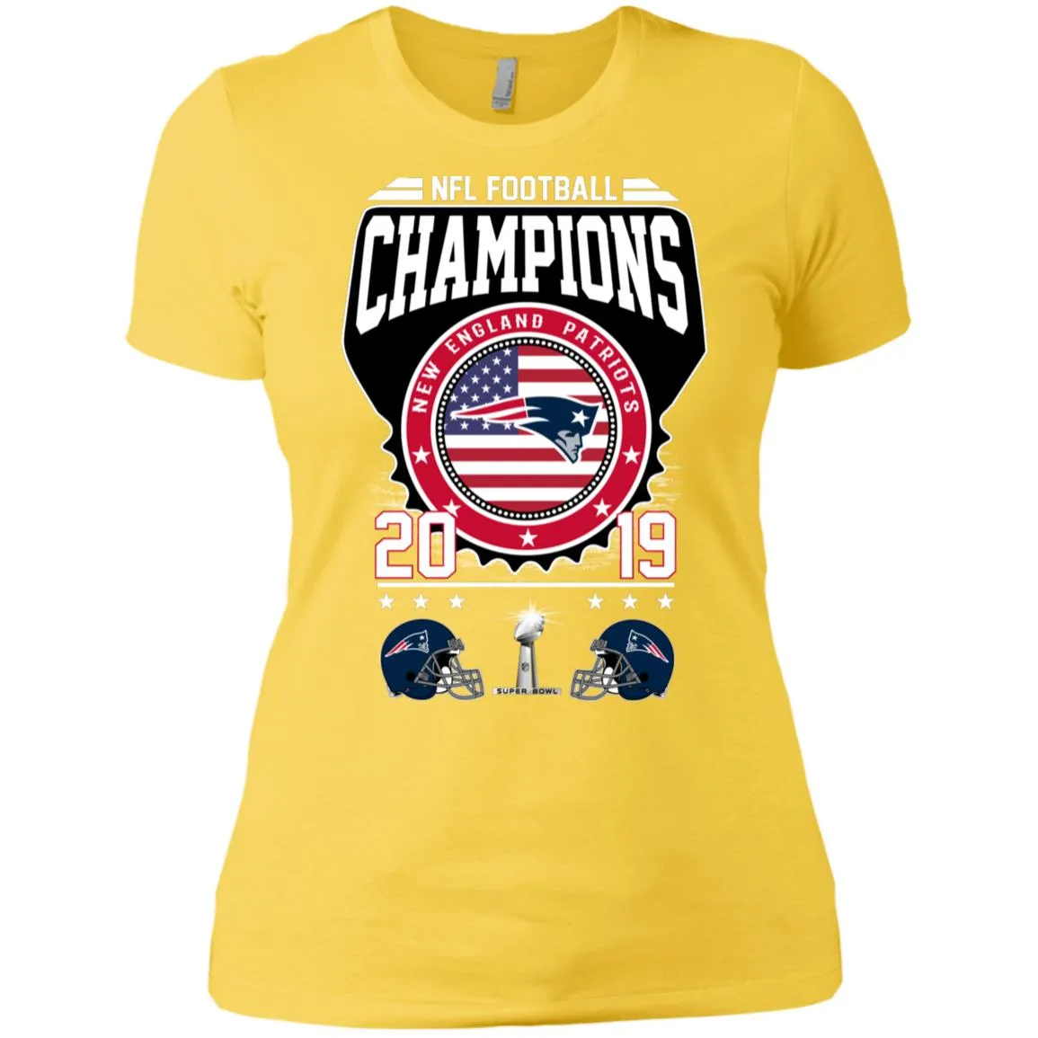 Nfl – Football Champions New England Patriots Super Bowl 2019 Women Cotton T-Shirt