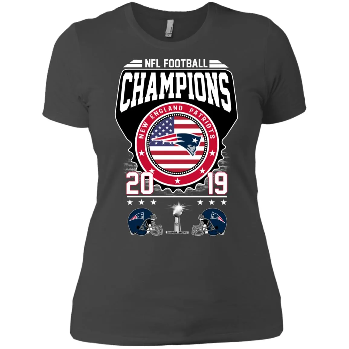 Nfl – Football Champions New England Patriots Super Bowl 2019 Women Cotton T-Shirt