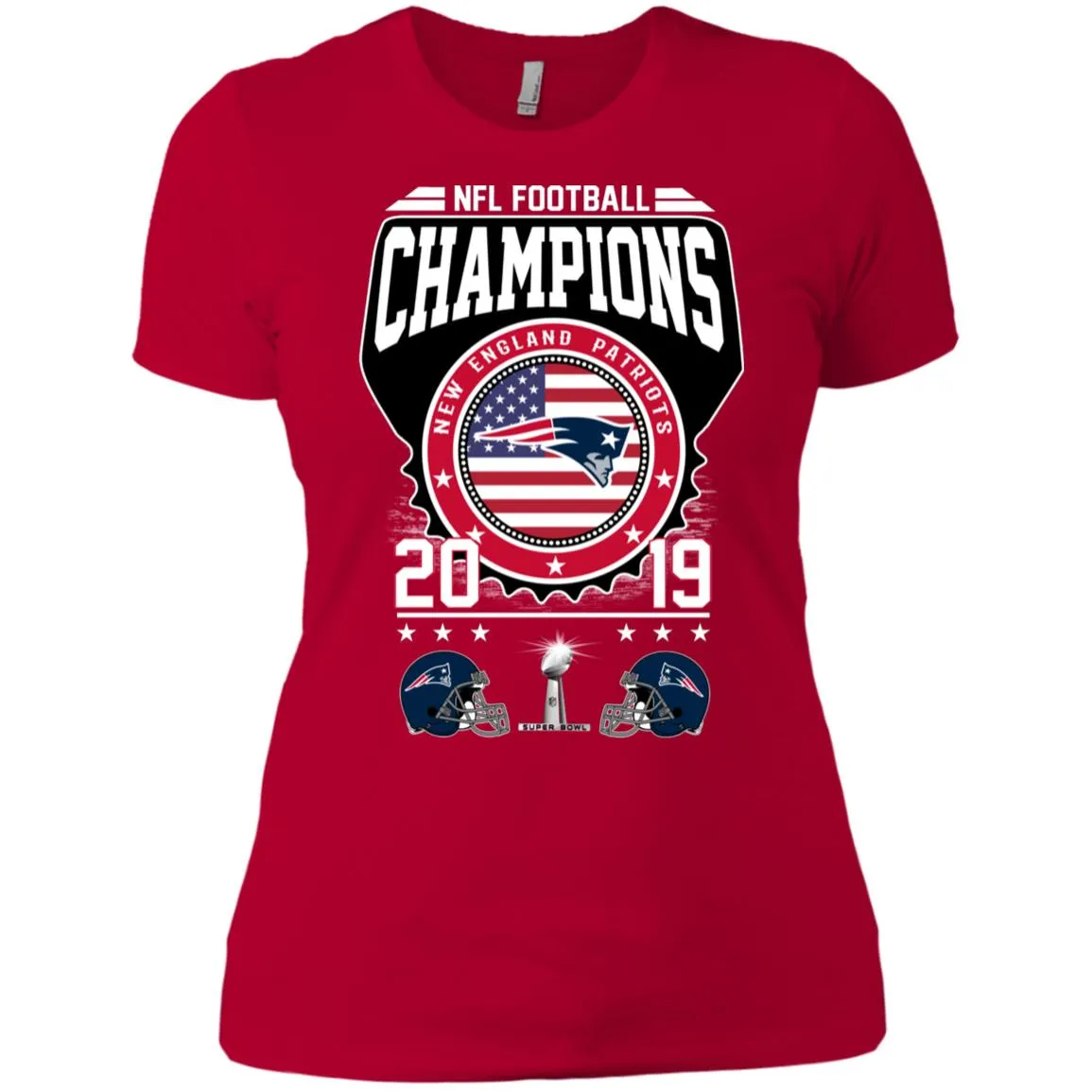 Nfl – Football Champions New England Patriots Super Bowl 2019 Women Cotton T-Shirt