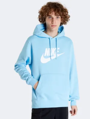 Nike Sportswear Club Fleece Men Lifestyle Hoody Blue/White