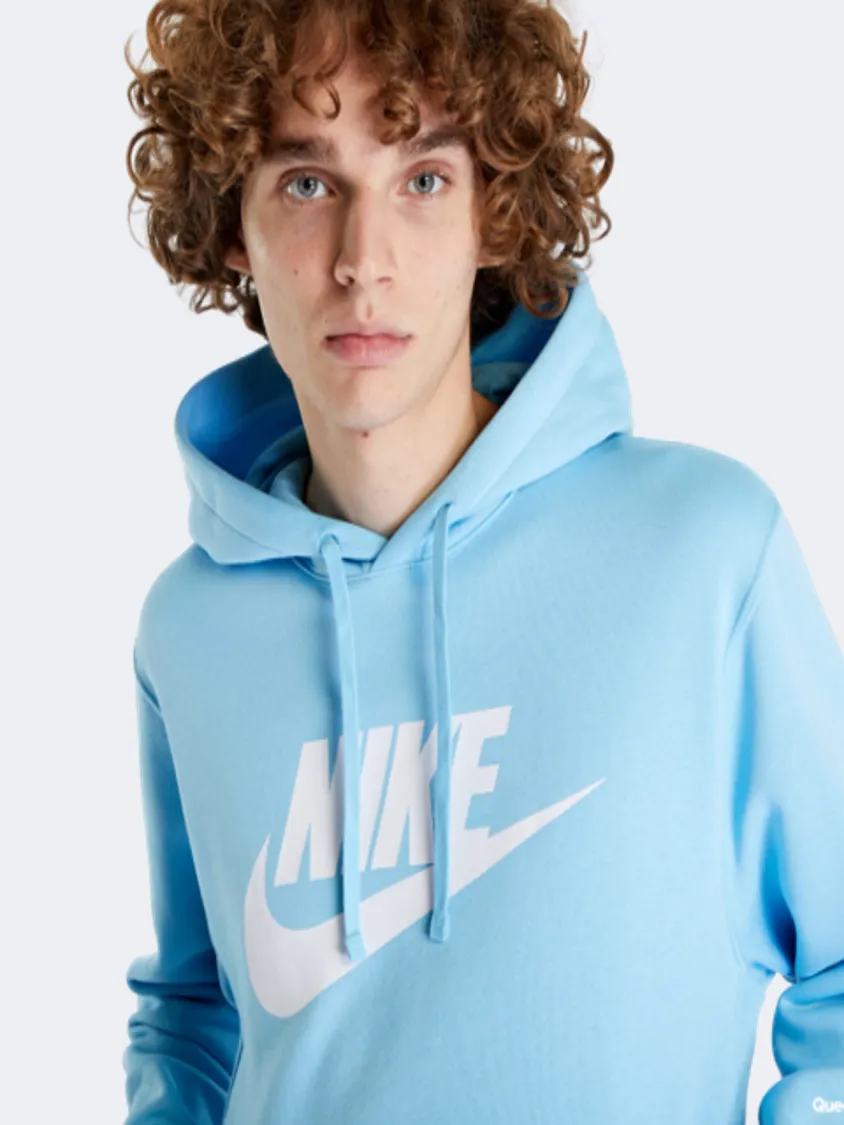 Nike Sportswear Club Fleece Men Lifestyle Hoody Blue/White