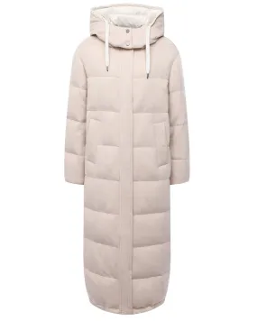 Oat Cashmere Padded Long Coat