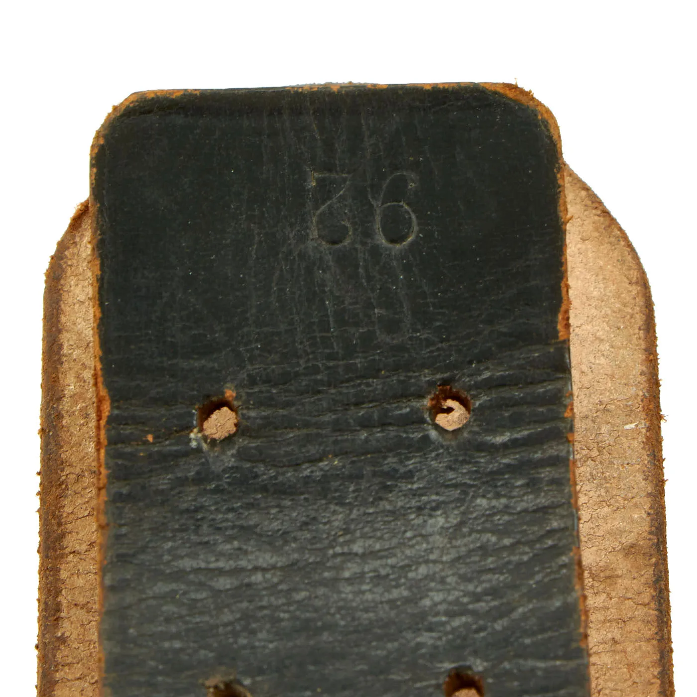 Original German WWII DRB Bahnschutzpolizei Railway Police Belt with Pebbled Aluminum Buckle