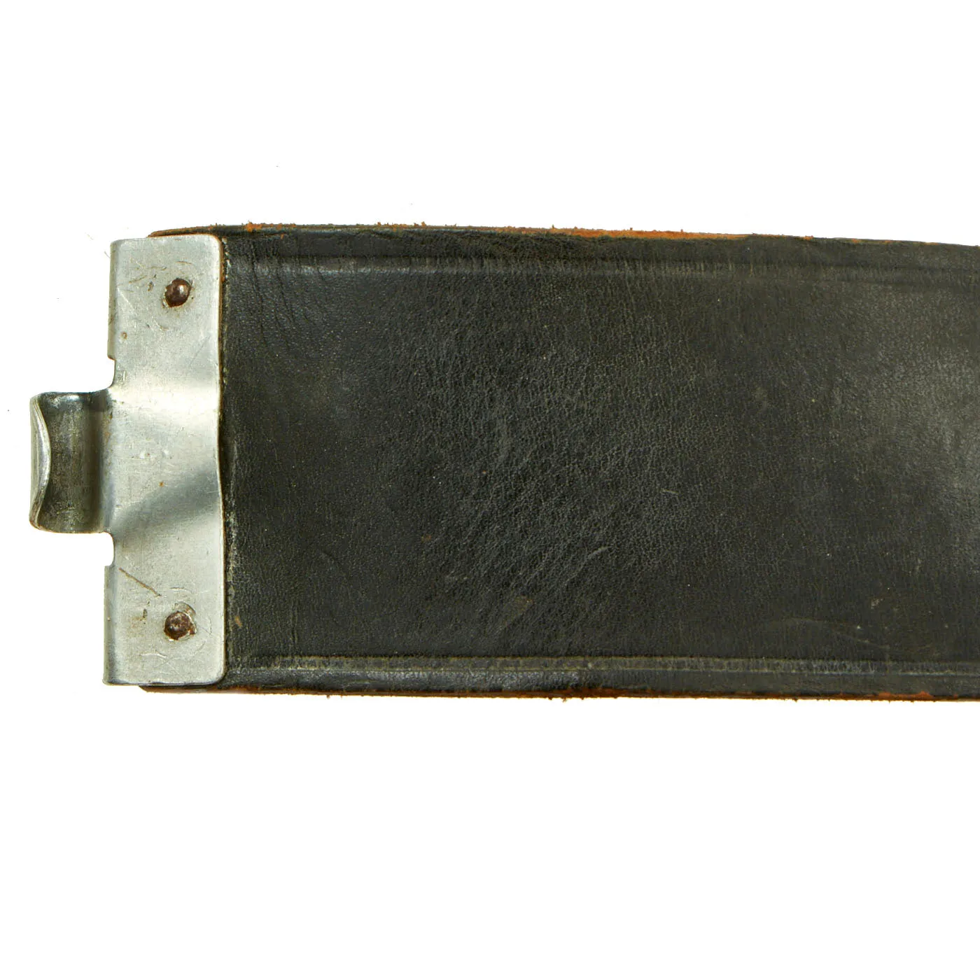 Original German WWII DRB Bahnschutzpolizei Railway Police Belt with Pebbled Aluminum Buckle