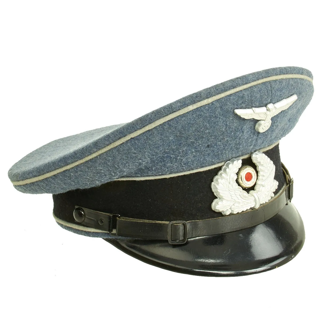 Original German WWII DRB Bahnschutzpolizei Railway Police Visor Cap by Clemens Wagner - 58cm