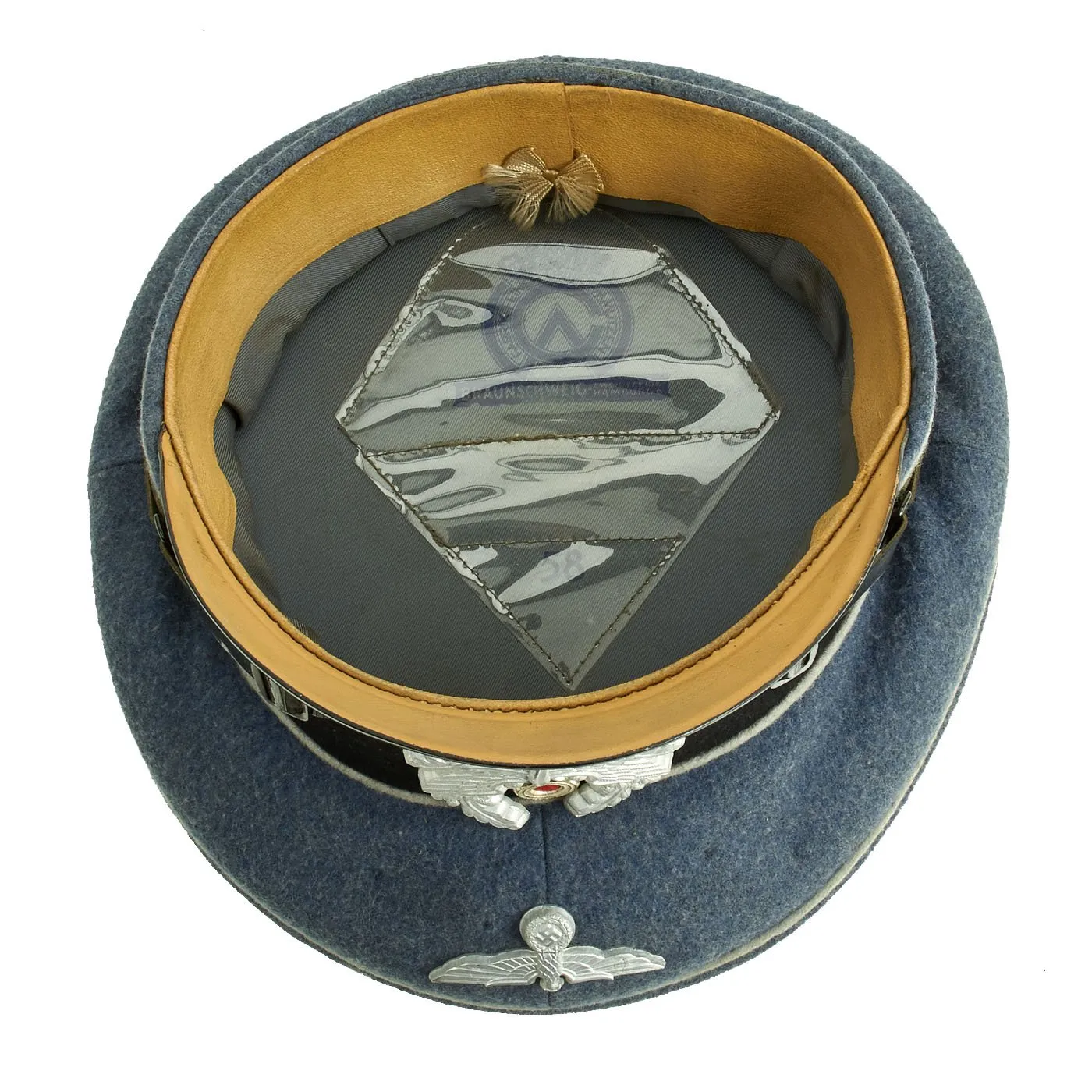 Original German WWII DRB Bahnschutzpolizei Railway Police Visor Cap by Clemens Wagner - 58cm