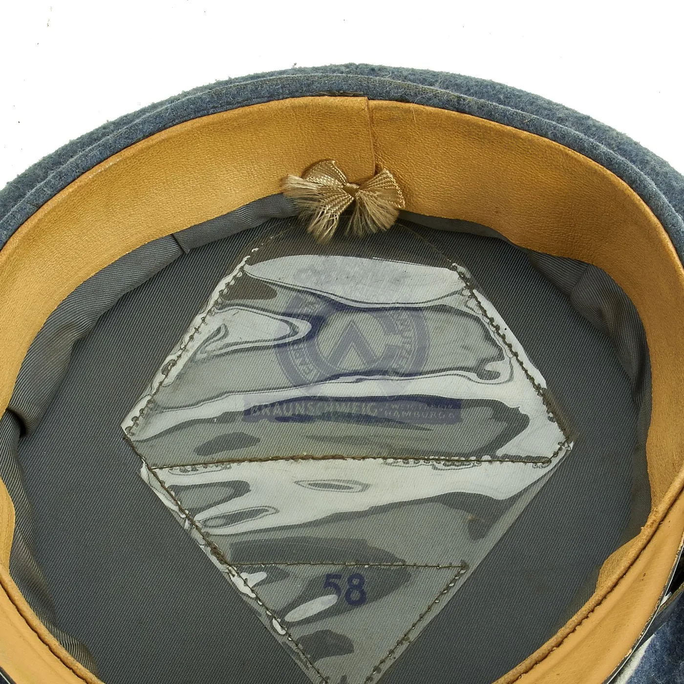 Original German WWII DRB Bahnschutzpolizei Railway Police Visor Cap by Clemens Wagner - 58cm