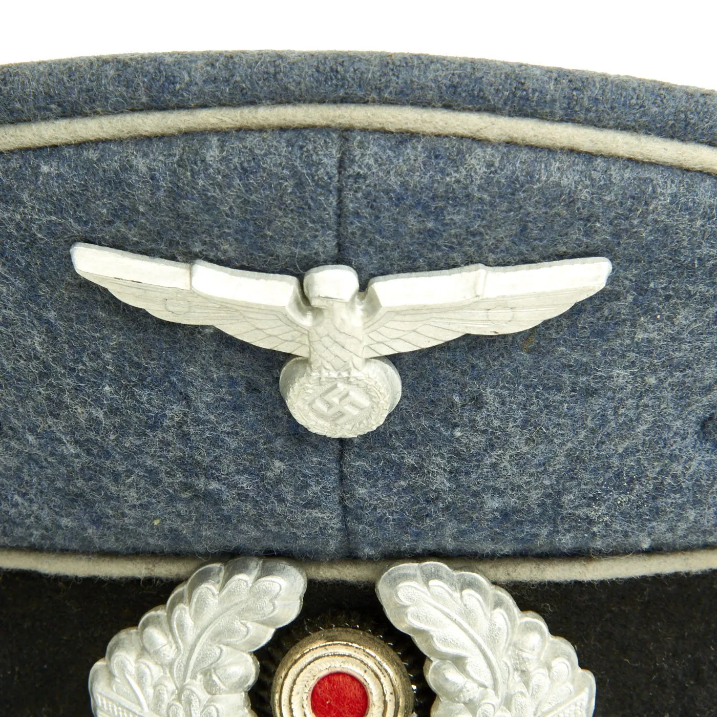 Original German WWII DRB Bahnschutzpolizei Railway Police Visor Cap by Clemens Wagner - 58cm