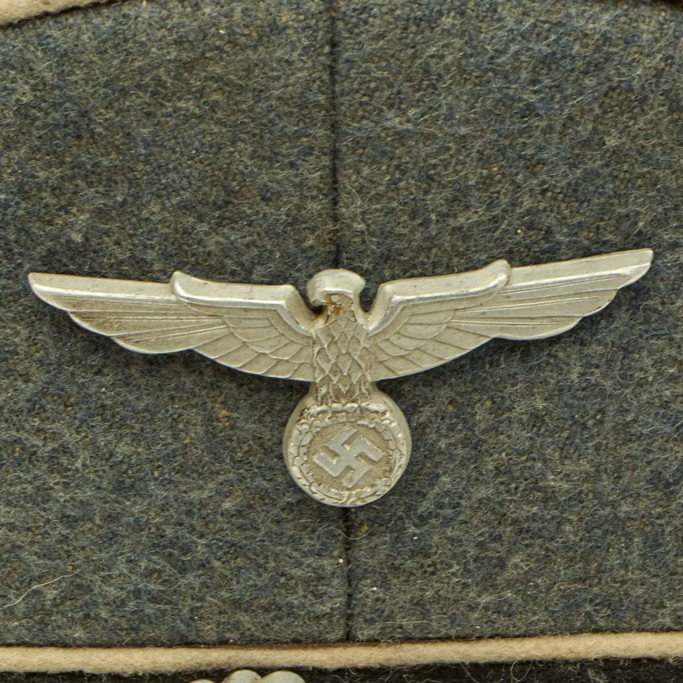Original German WWII DRB Bahnschutzpolizei Railway Police Visor Cap by Peter Küpper - 55cm