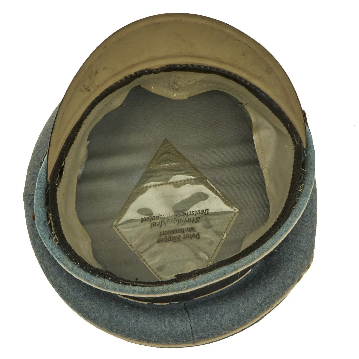 Original German WWII DRB Bahnschutzpolizei Railway Police Visor Cap by Peter Küpper - 55cm