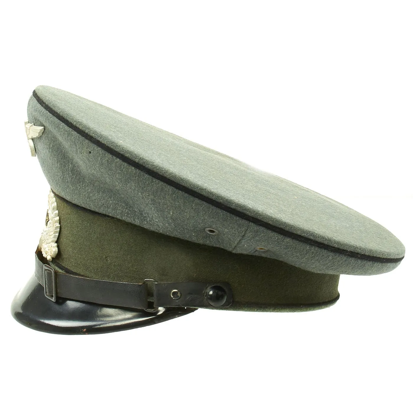 Original German WWII Named DRB Bahnschutzpolizei Railway Police 56cm Visor Cap by Clemens Wagner