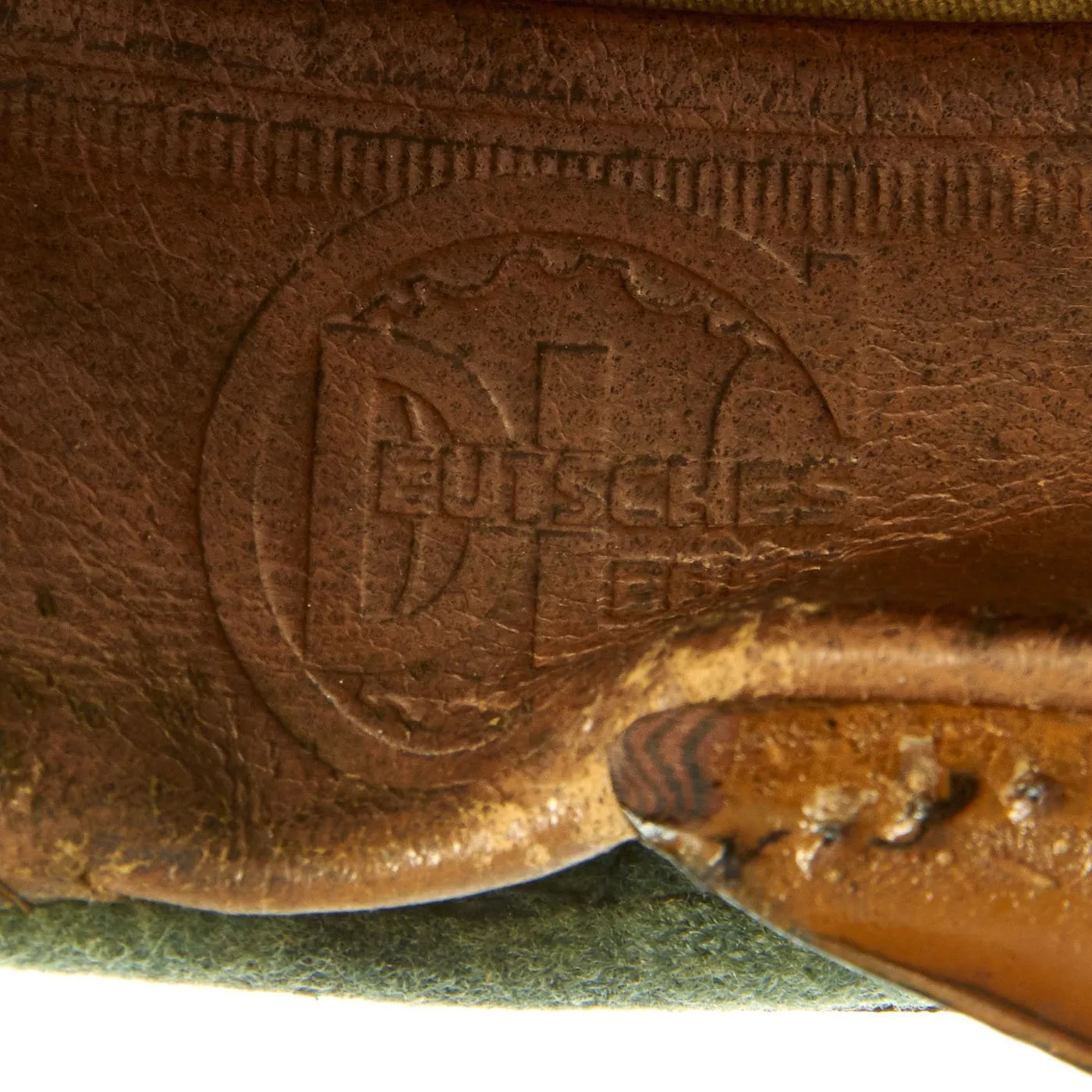 Original German WWII Named DRB Bahnschutzpolizei Railway Police 56cm Visor Cap by Clemens Wagner