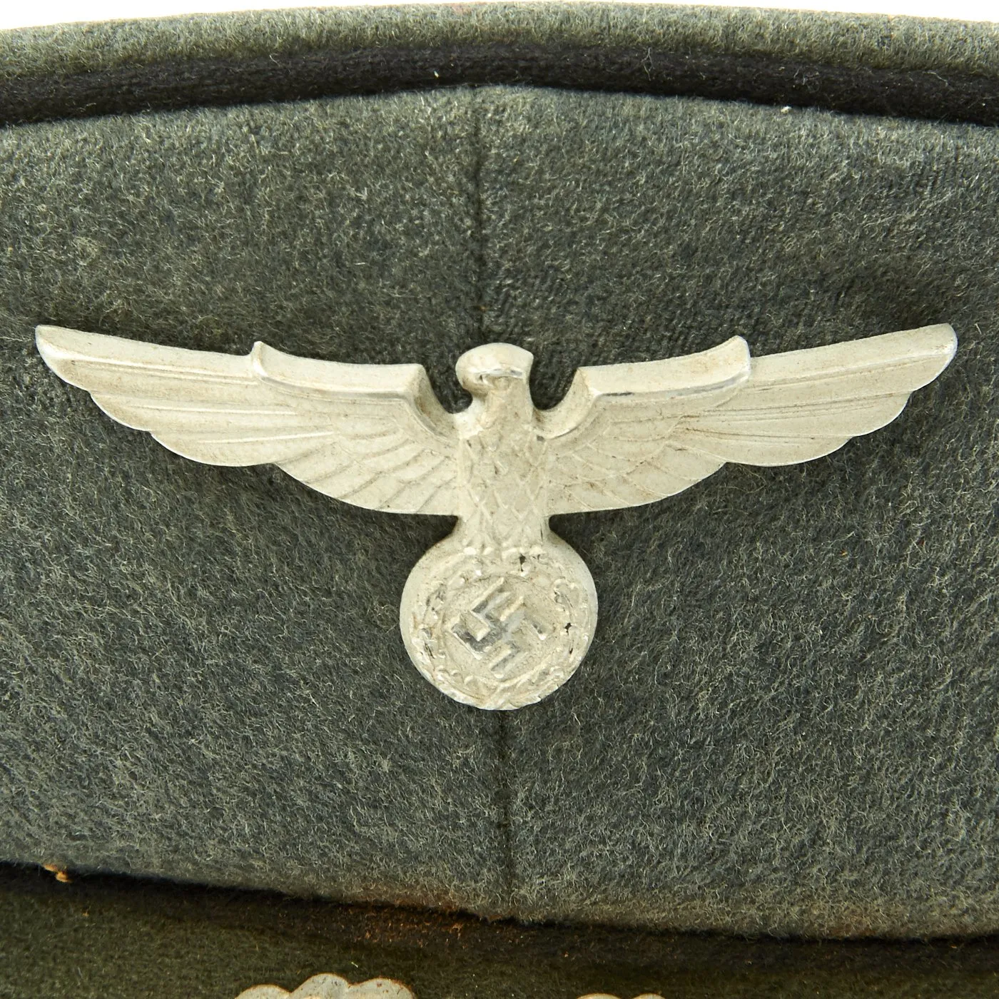 Original German WWII Named DRB Bahnschutzpolizei Railway Police 56cm Visor Cap by Clemens Wagner