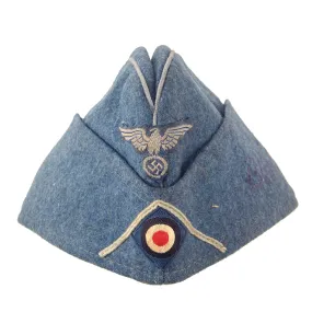 Original Rare German WWII USGI Bring Back DRB Bahnschutzpolizei Railway Police Overseas Cap by Peter Küpper - 56cm