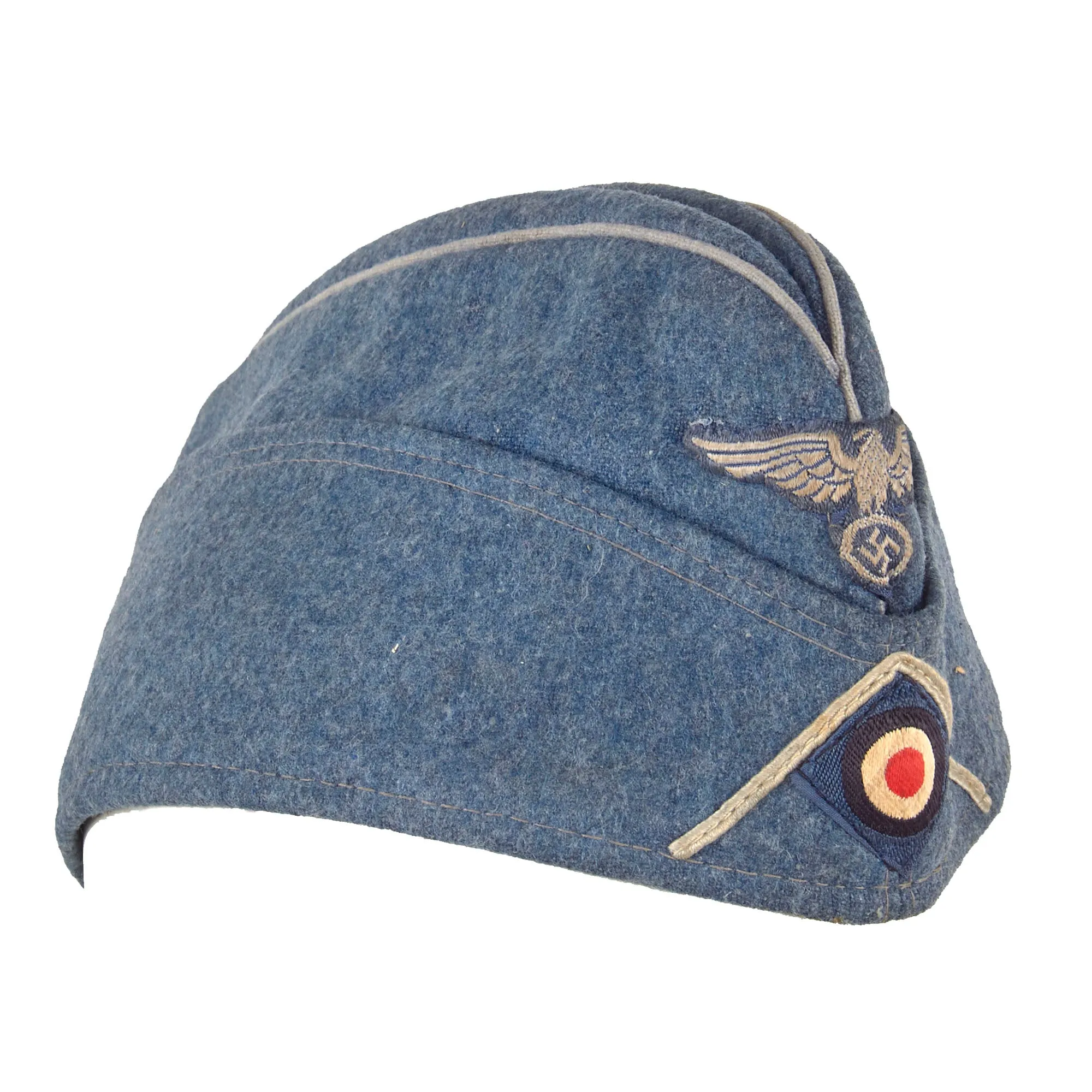 Original Rare German WWII USGI Bring Back DRB Bahnschutzpolizei Railway Police Overseas Cap by Peter Küpper - 56cm