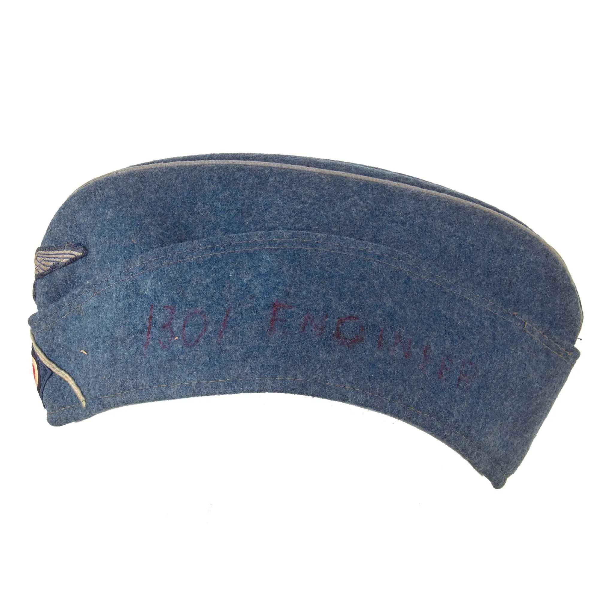 Original Rare German WWII USGI Bring Back DRB Bahnschutzpolizei Railway Police Overseas Cap by Peter Küpper - 56cm