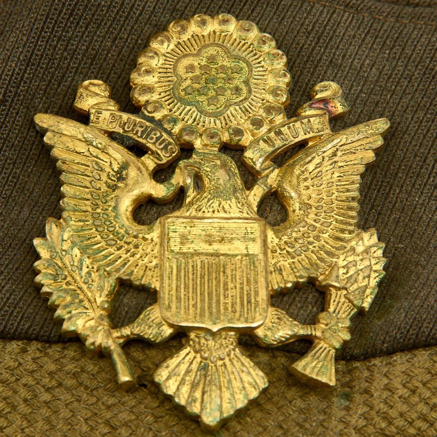Original U.S. WWII USAAF Named Officer Winter Crush Visor Cap - FLIGHTER by BANCROFT