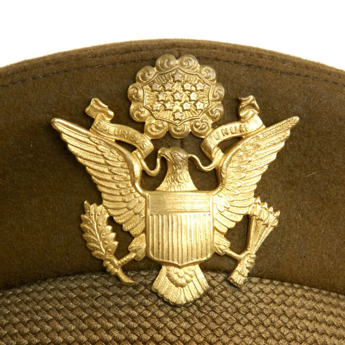 Original U.S. WWII USAAF Officer AIRFLOW Crush Cap With Rear Chin Strap - Size 7 1/8