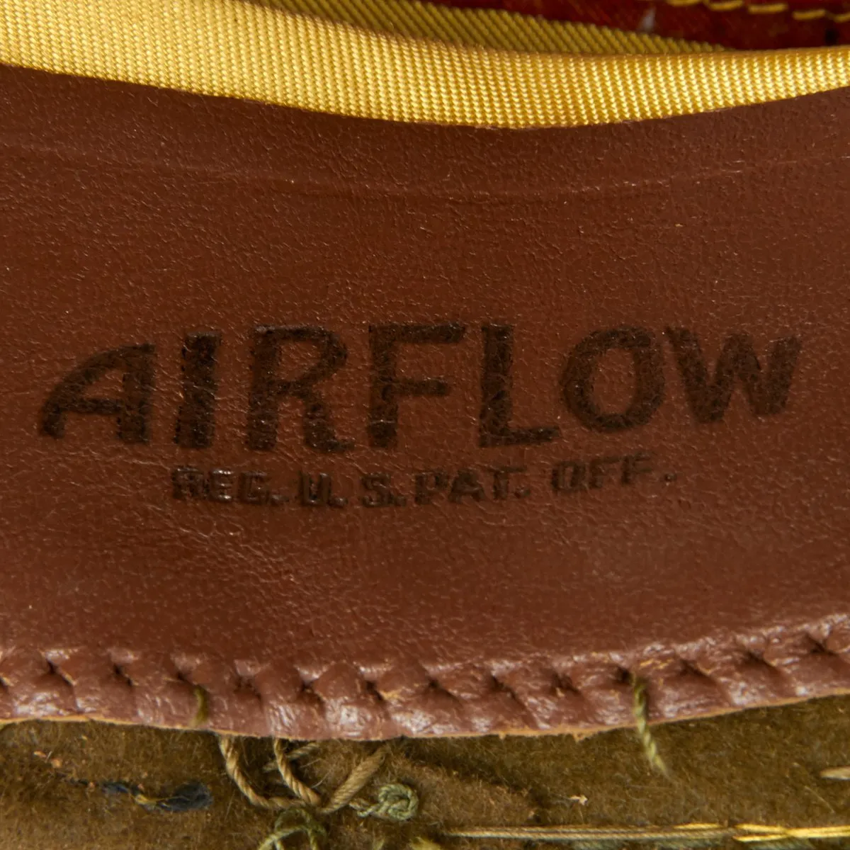 Original U.S. WWII USAAF Officer AIRFLOW Crush Cap With Rear Chin Strap - Size 7 1/8