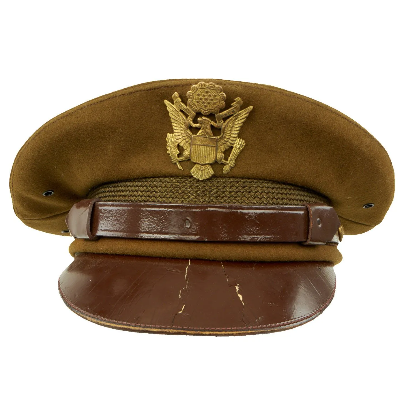 Original U.S. WWII USAAF Pilot Crush Cap with ANB-H-1 Receivers Headset