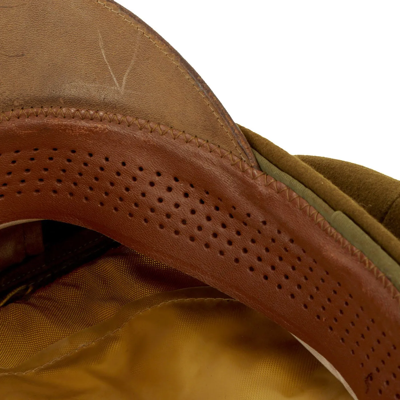 Original U.S. WWII USAAF Pilot Crush Cap with ANB-H-1 Receivers Headset
