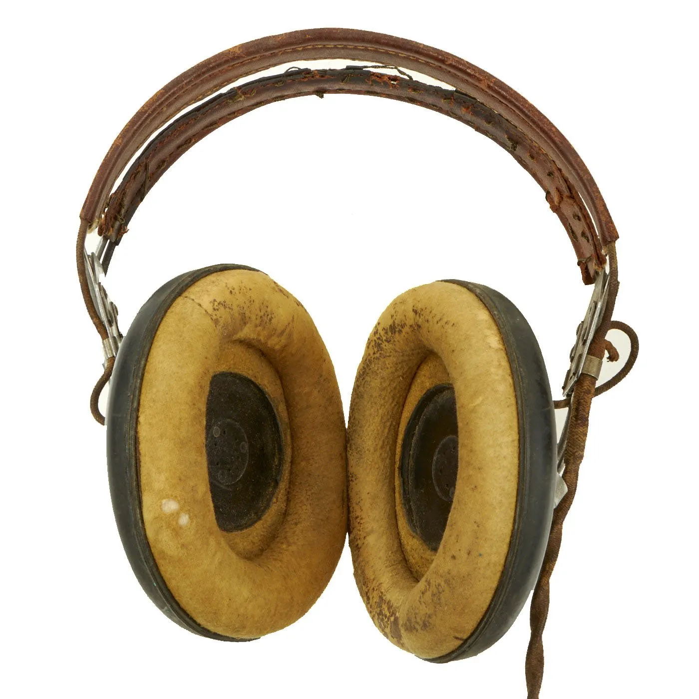 Original U.S. WWII USAAF Pilot Crush Cap with ANB-H-1 Receivers Headset