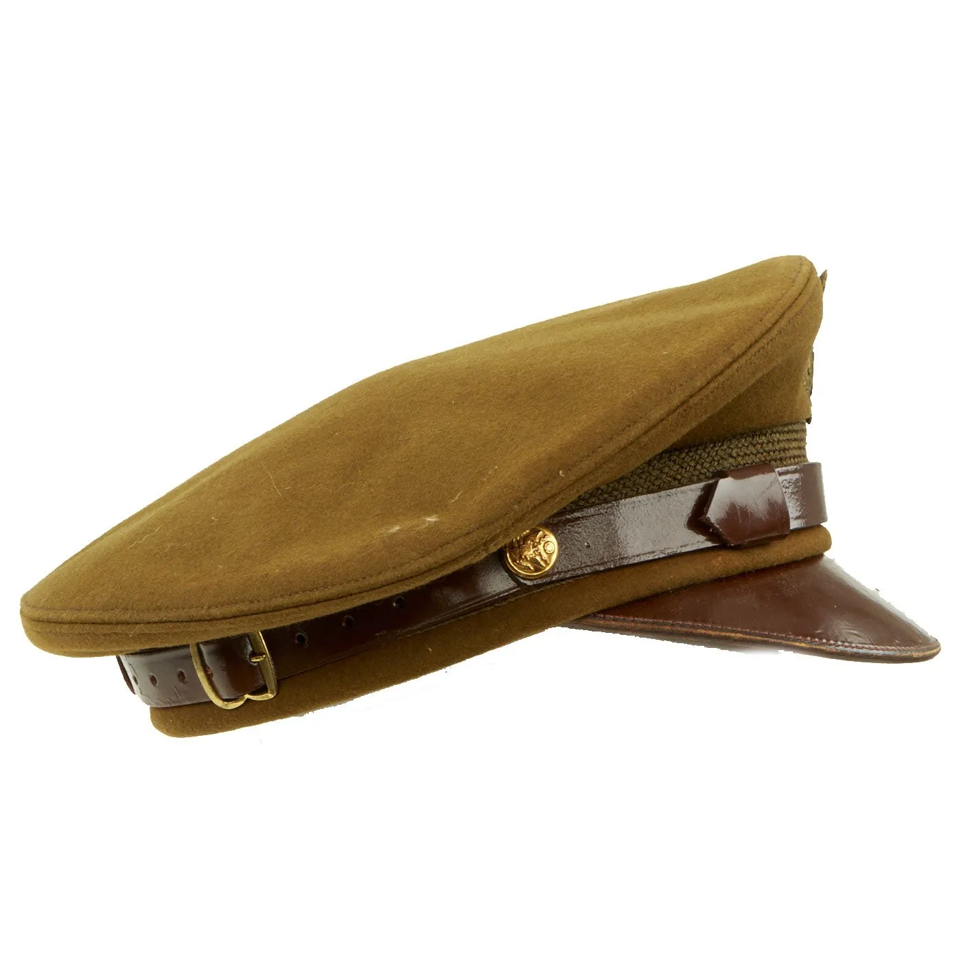 Original U.S. WWII USAAF Pilot Crush Cap with ANB-H-1 Receivers Headset