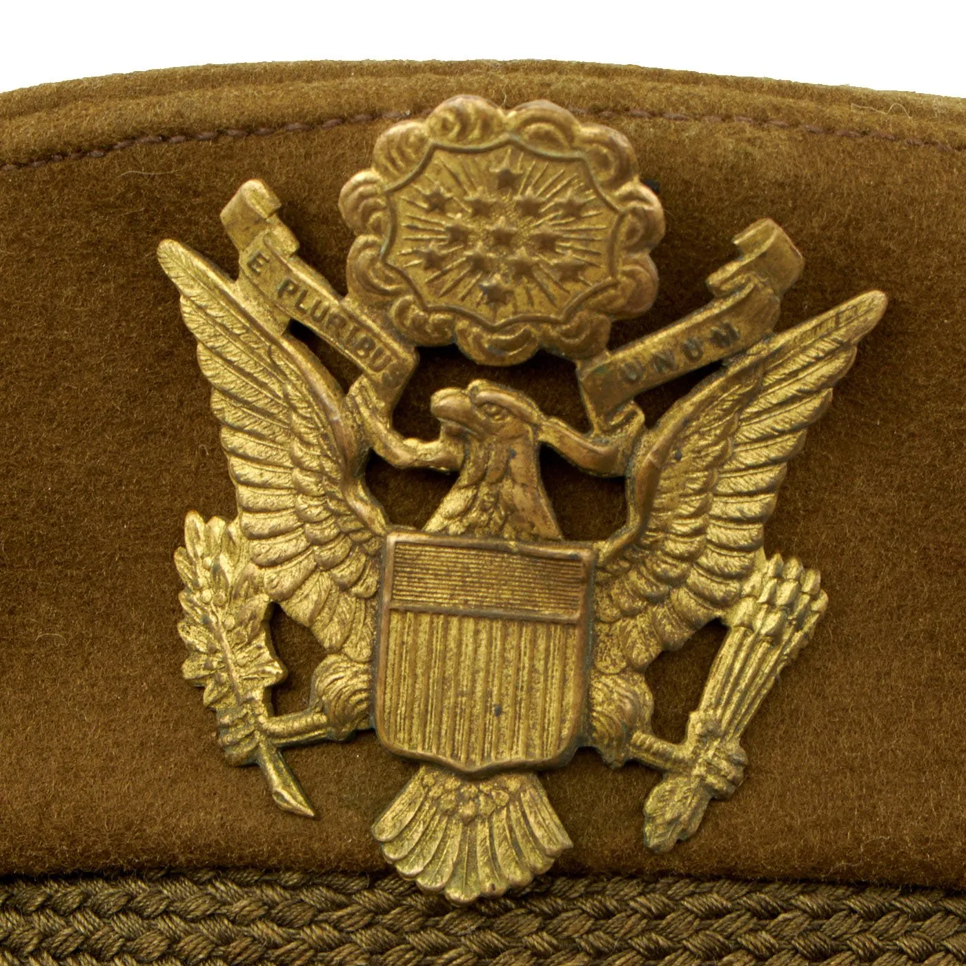 Original U.S. WWII USAAF Pilot Crush Cap with ANB-H-1 Receivers Headset