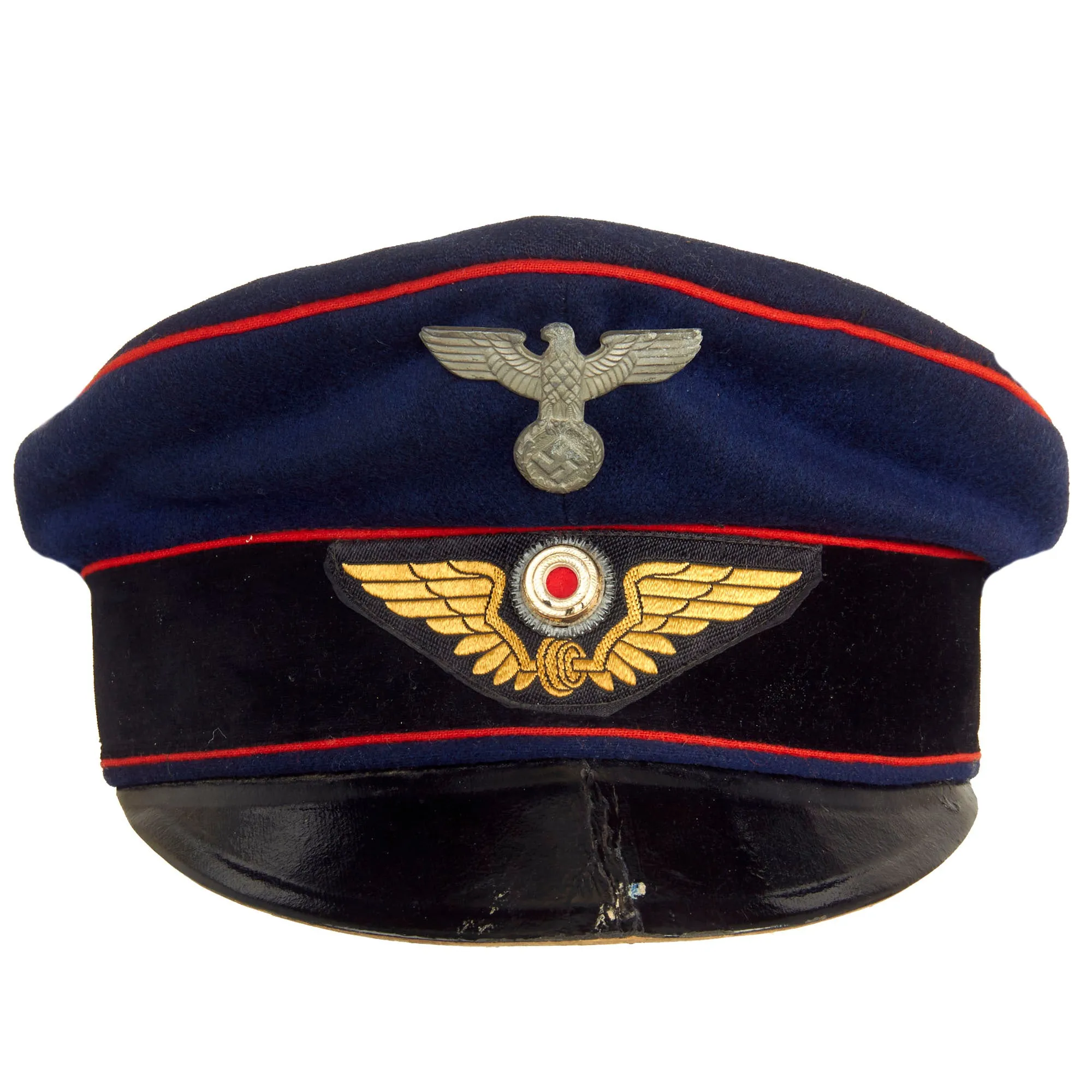 Original WWII German Deutsche Reichsbahn Railway Official’s Schirmmütze Visor Cap by Fr. Fssler - Size 57
