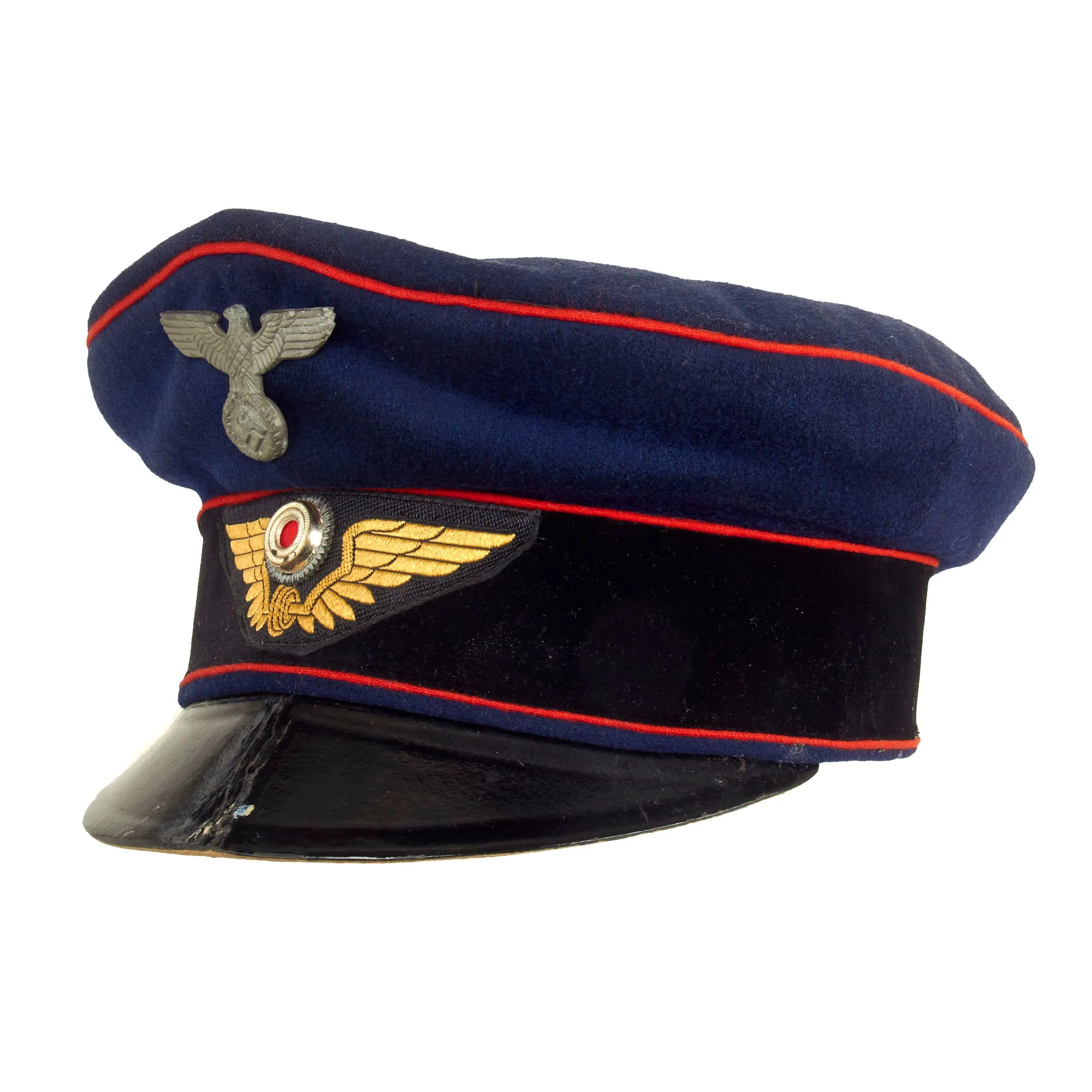Original WWII German Deutsche Reichsbahn Railway Official’s Schirmmütze Visor Cap by Fr. Fssler - Size 57