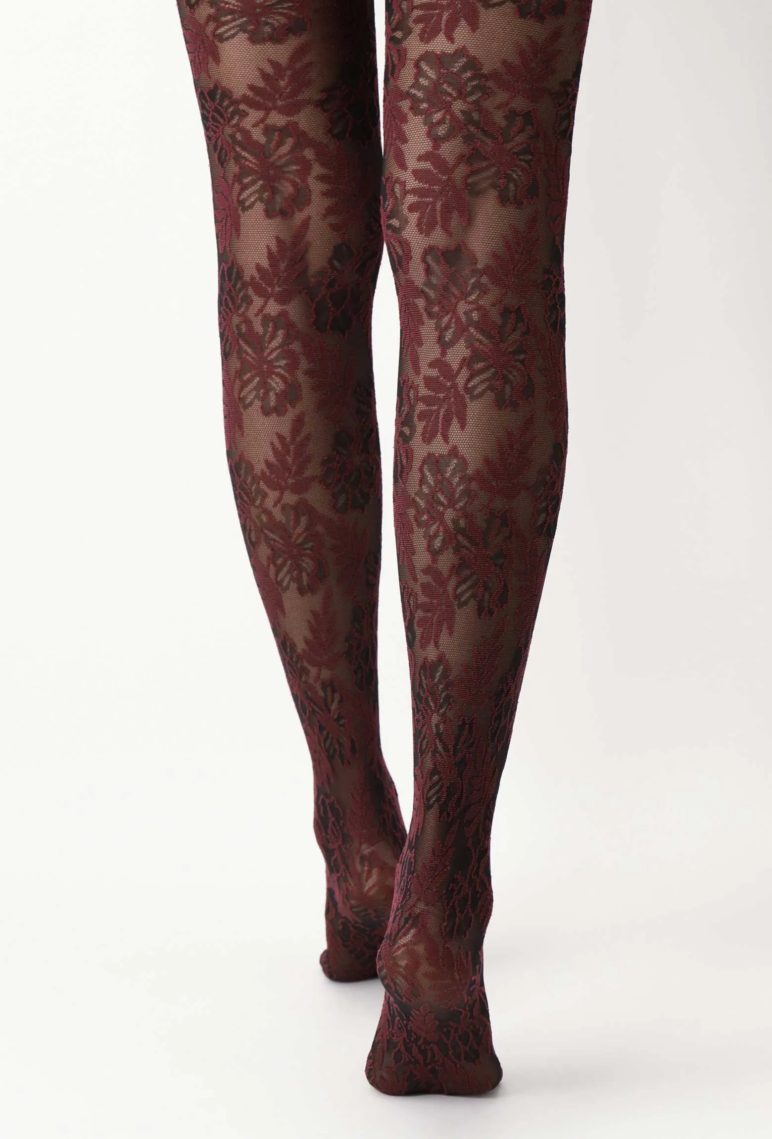 Oroblu Floral Lace Semi Sheer Tights