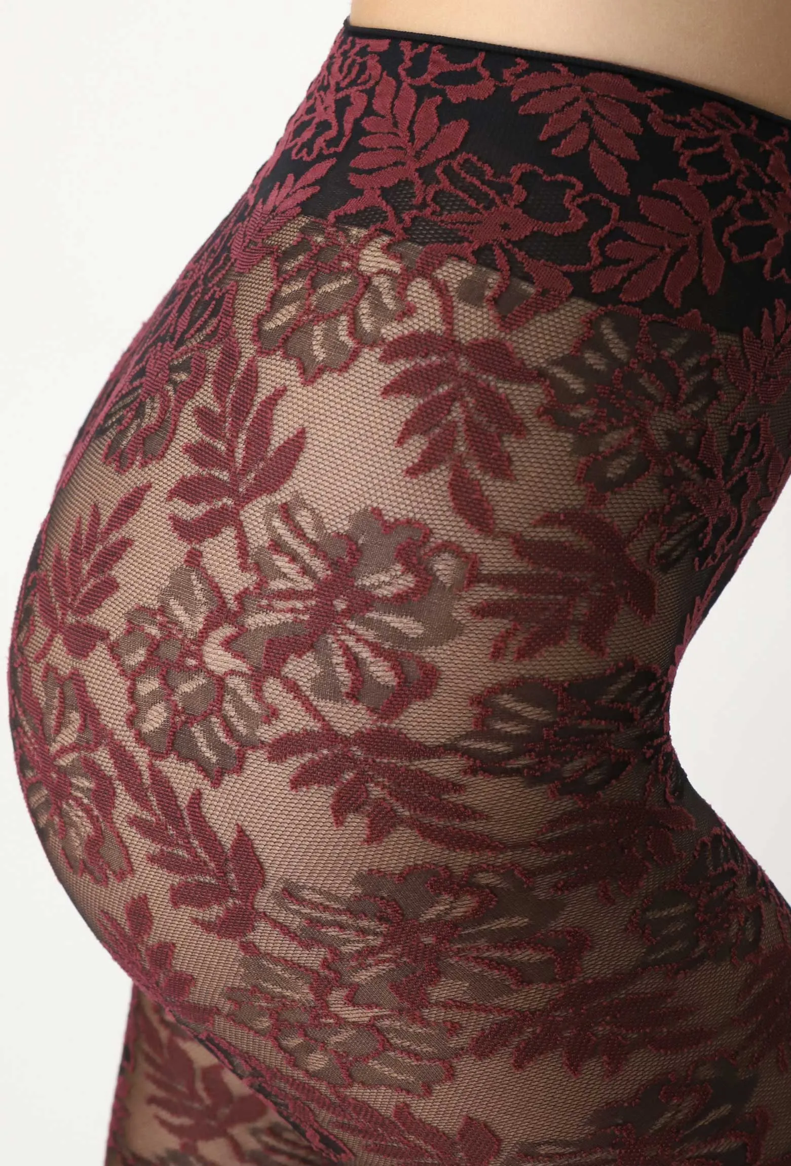 Oroblu Floral Lace Semi Sheer Tights