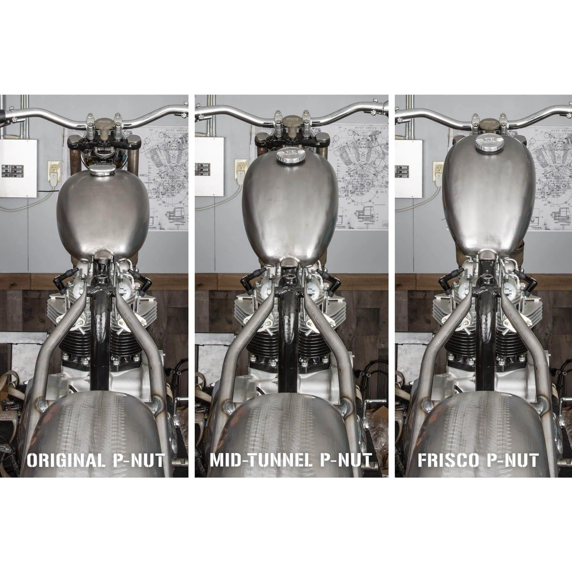 P-Nut Frisco Shallow Tunnel Gas Tank 2 gallon