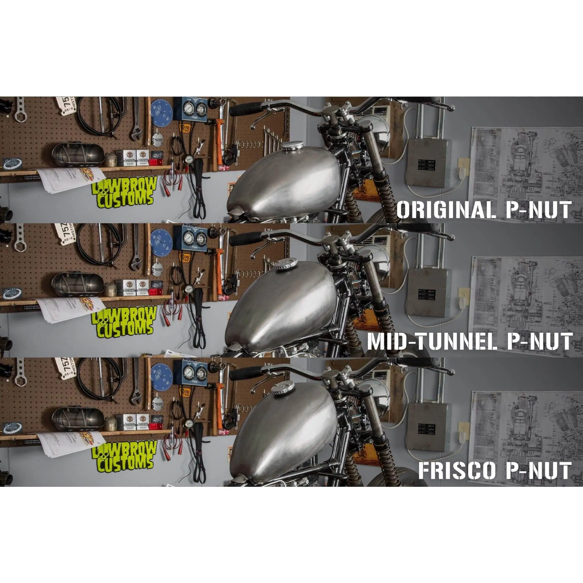 P-Nut Frisco Shallow Tunnel Gas Tank 2 gallon