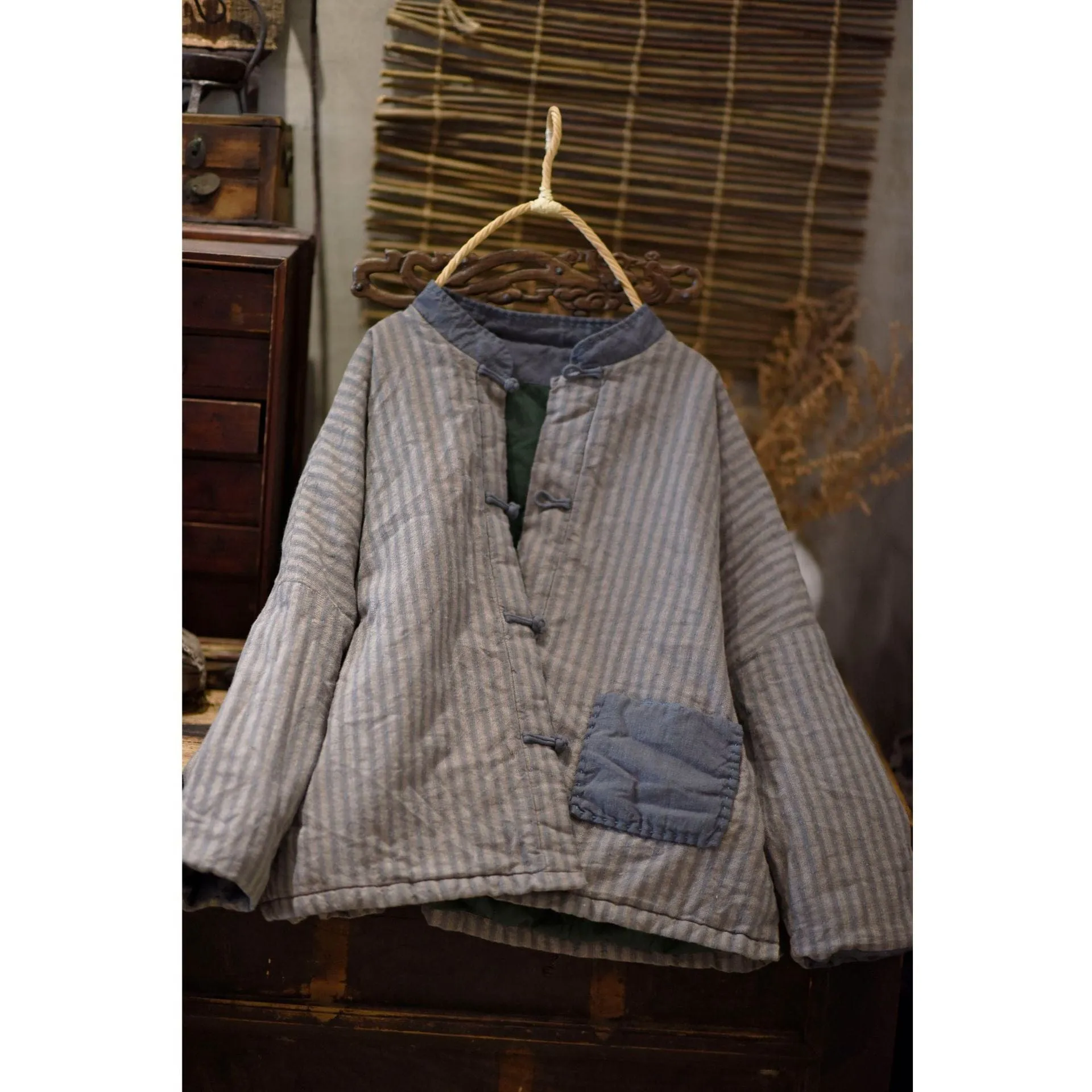 Padded Vintage Patchwork Coat