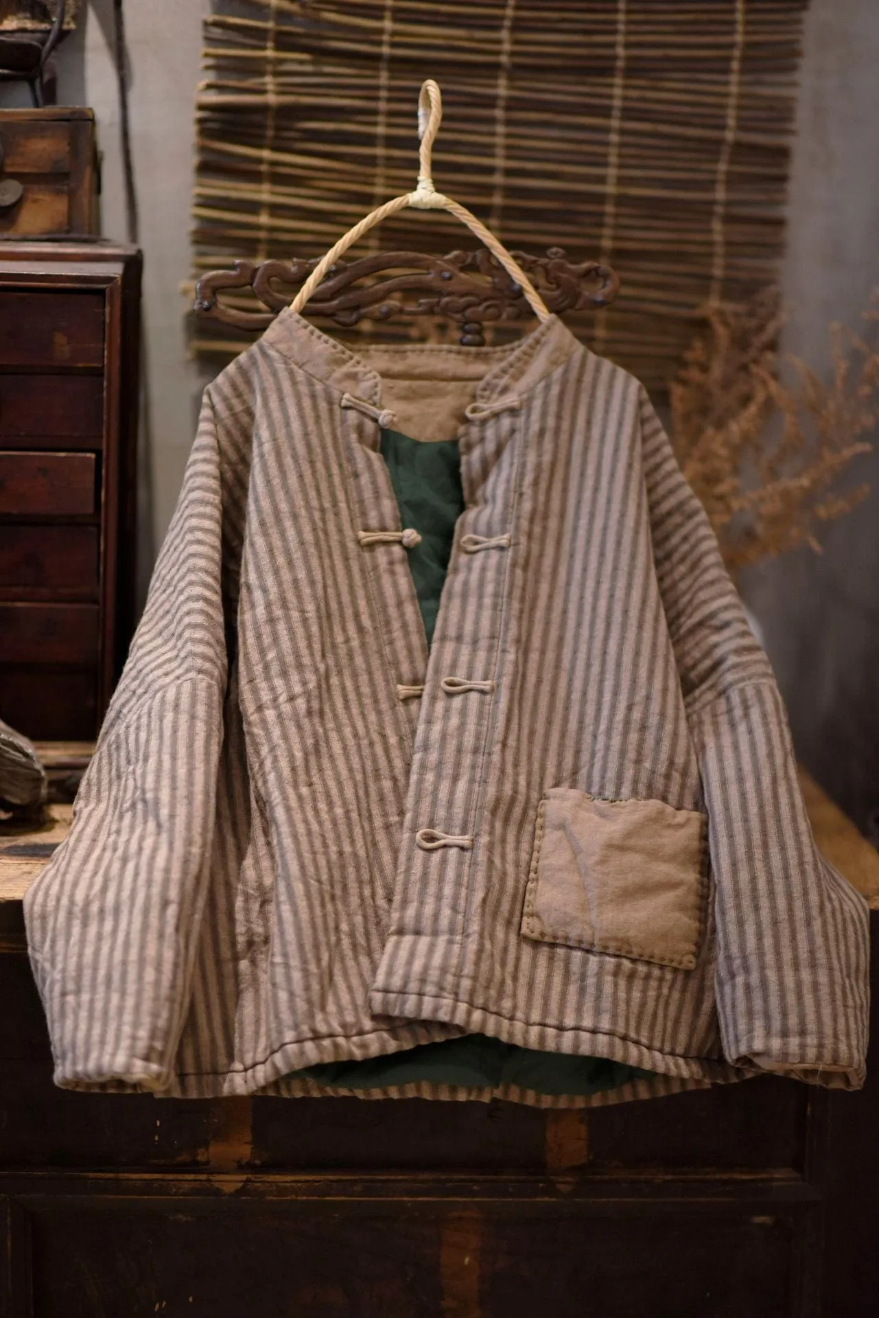 Padded Vintage Patchwork Coat