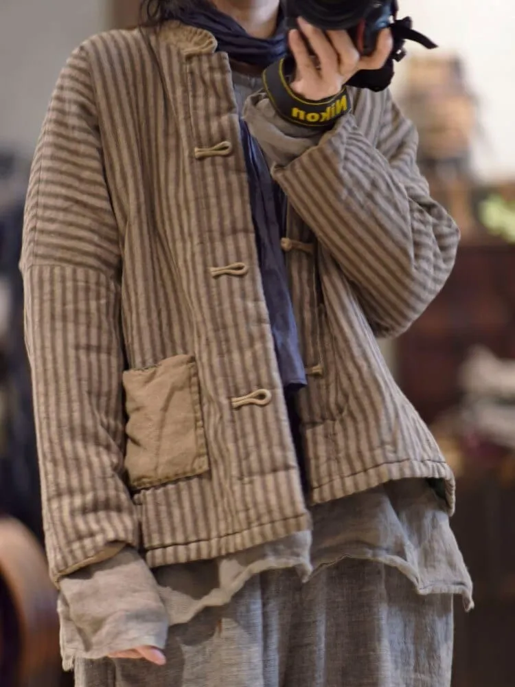 Padded Vintage Patchwork Coat