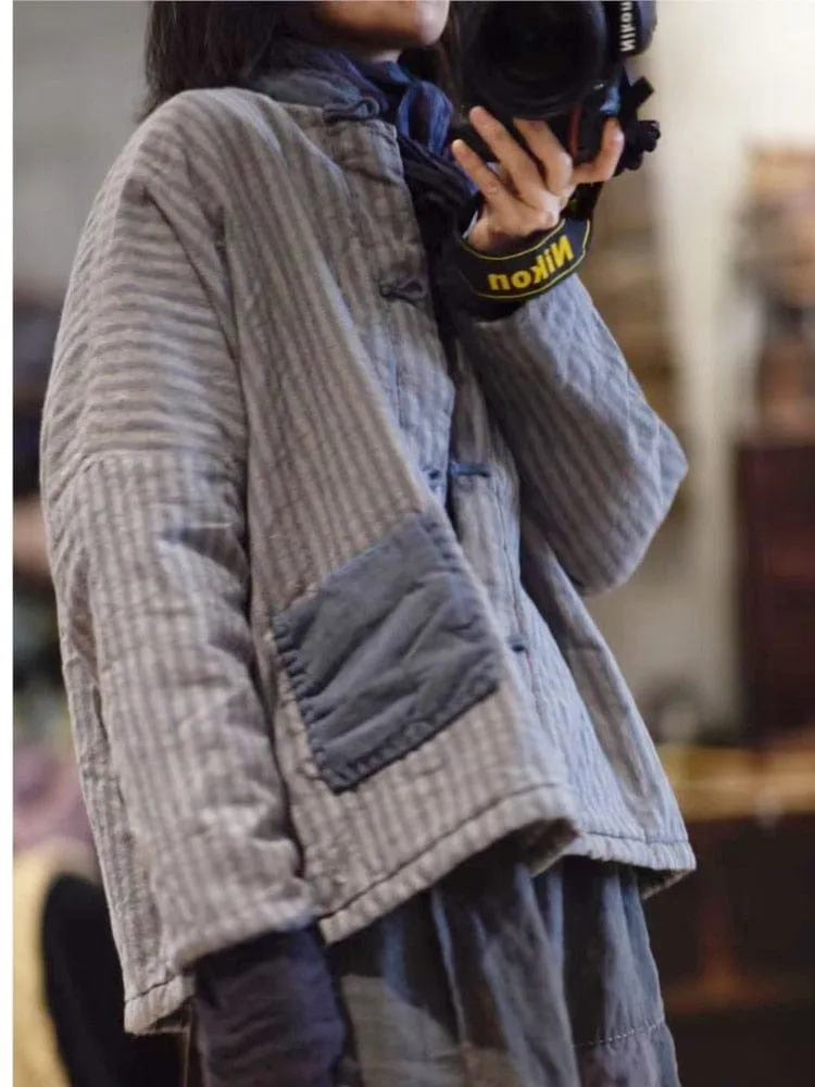 Padded Vintage Patchwork Coat
